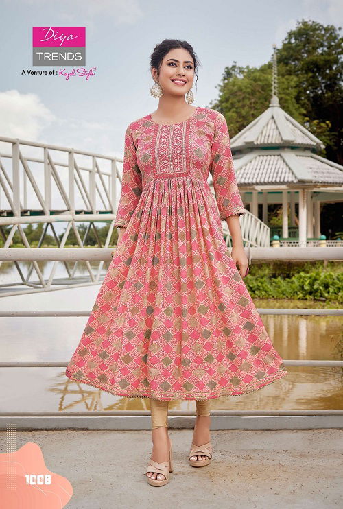 Colour Flair 1 New Stylish Fancy Wear Embroidery Kurti Collection
